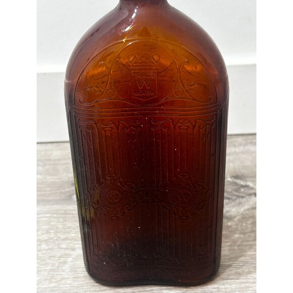 Vintage Wiser Amber Whiskey Bottle w/ Cap & Embossed Gates W Trade Mark - Picture 1 of 6